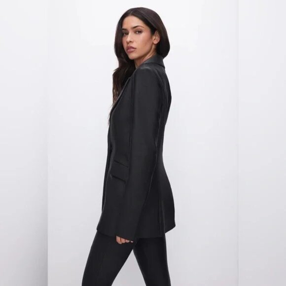 NWT Good American pants size 2 black disco - Picture 1 of 9